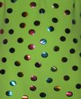 Fabric 7181 ** Lime rainbow dot