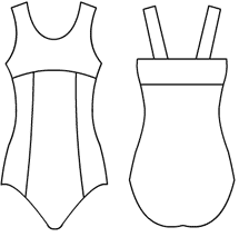 Empire Tank with camisole back-princess body Leotard