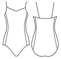 V binded camisole with side panels