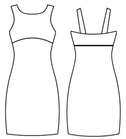 Basic Front Double Strap Camisole Dress