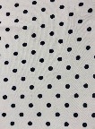 Fabric 1232 White/black polka dot