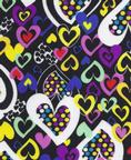 Fabric 1264 Rainbow hearts