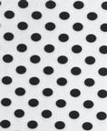 Fabric 3135 ** White/blk polka dot