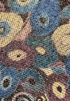 Fabric 11199 Blue spiral mesh