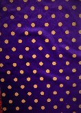 Fabric 1229 Purple/gold polka dot