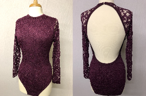 Lace overlay Open back
