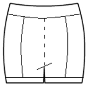 Front racing stripe hot pants with leg accents