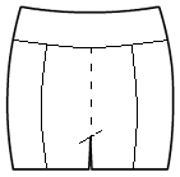 Front racing stripe with rollover waistband