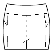 Side pocketed hot pants with rollover waistband