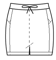 Side pocketed hot pants with drawstring & leg accents