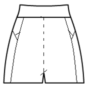 Side pocketed basic shorts with rollover waistband