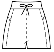 Side pocketed basic shorts with drawstring waistband