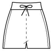 Side racing stripe basic shorts with drawstring