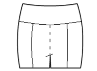 Yoked hot pants with front racing stripe