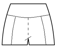 Yoked Basic shorts with front racing stripe