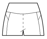 Yoked side pocketedbasic shorts