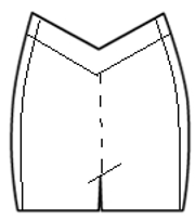V waist hot pants with side racing stripe
