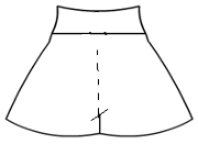 Tap shorts with rollover waistband