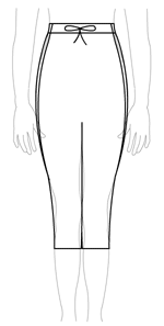 Drawstring Capri with Side Racing Stripe