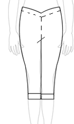 V waist capri leggings with leg accents