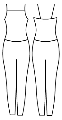 Low Bodice Straight Camisole Bodysuit