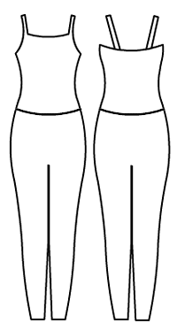 Low Bodice Double Strap Camisole Bodysuit