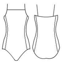 Straight cami with side panels