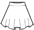 Lace short circle skirt