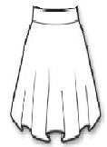 Knee length circle skirt
