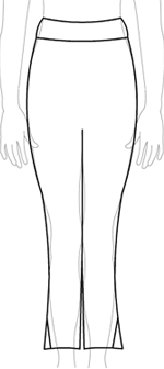 Drawstring Leggings with Side Slits
