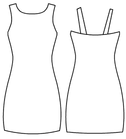 Basic Front Double Strap Back Dress